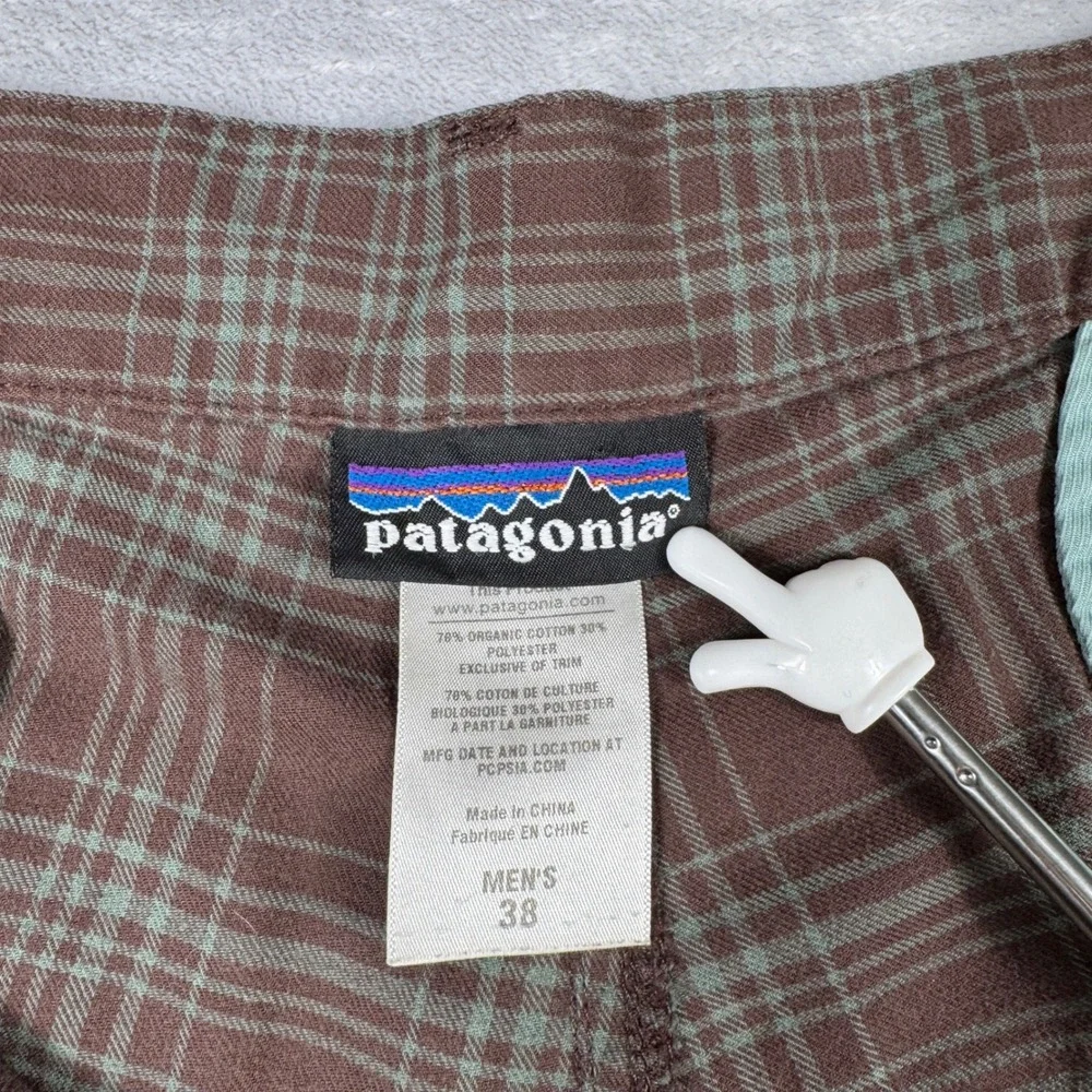 Patagonia Organic Cotton Polyester‎ Plaid Shorts Mens 38 9.5